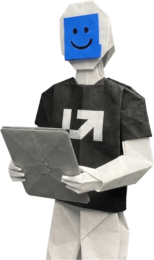 LevelUp Labs origami mascot